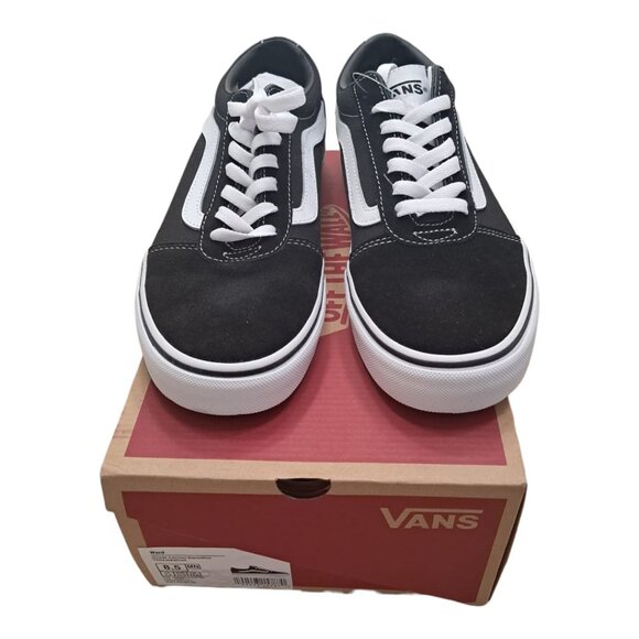 NWT Vans Ward Suede Canvas Sneakers – Black/White – Men’s Size 8.5 ( 26.5 CM ) - Picture 4 of 15